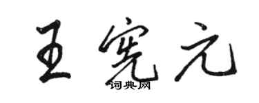 駱恆光王憲元行書個性簽名怎么寫