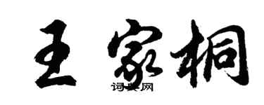 胡問遂王家桐行書個性簽名怎么寫