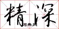 錢沛雲精深行書怎么寫