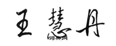 駱恆光王慧丹行書個性簽名怎么寫