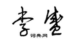 曾慶福李盛草書個性簽名怎么寫