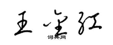 梁錦英王金紅草書個性簽名怎么寫