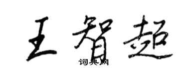 王正良王智超行書個性簽名怎么寫