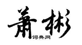 胡問遂蕭彬行書個性簽名怎么寫