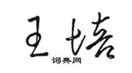 駱恆光王培草書個性簽名怎么寫