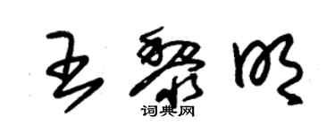 朱錫榮王黎明草書個性簽名怎么寫