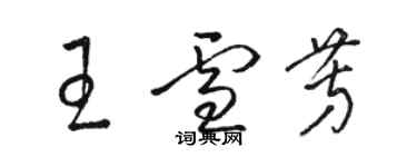 駱恆光王雪芳草書個性簽名怎么寫