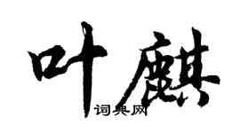 胡問遂葉麒行書個性簽名怎么寫