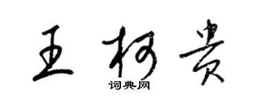 梁錦英王柯貴草書個性簽名怎么寫