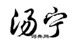 胡問遂湯寧行書個性簽名怎么寫