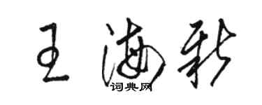 駱恆光王海新草書個性簽名怎么寫