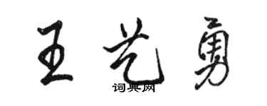駱恆光王藝勇行書個性簽名怎么寫