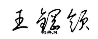 梁錦英王鋼領草書個性簽名怎么寫