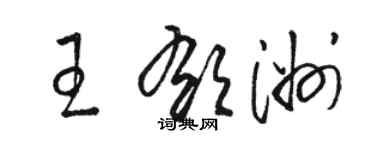 駱恆光王郁洲草書個性簽名怎么寫