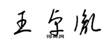 梁錦英王卓胤草書個性簽名怎么寫