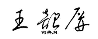 梁錦英王韶屏草書個性簽名怎么寫