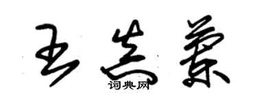 朱錫榮王真蘭草書個性簽名怎么寫