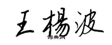 王正良王楊波行書個性簽名怎么寫