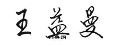 駱恆光王益曼行書個性簽名怎么寫