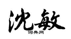 胡問遂沈敏行書個性簽名怎么寫