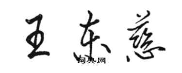 駱恆光王東慈行書個性簽名怎么寫