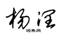 朱錫榮楊潤草書個性簽名怎么寫