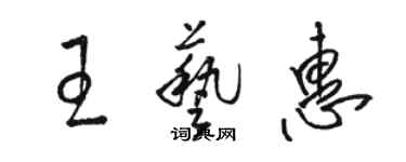 駱恆光王藝惠草書個性簽名怎么寫