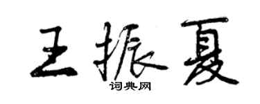 曾慶福王振夏行書個性簽名怎么寫