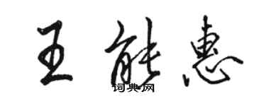 駱恆光王能惠行書個性簽名怎么寫