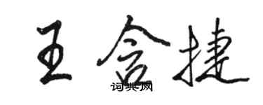 駱恆光王含捷行書個性簽名怎么寫