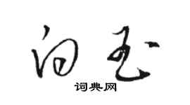 駱恆光白玉草書個性簽名怎么寫