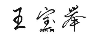 駱恆光王寶舉行書個性簽名怎么寫