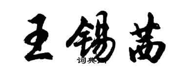 胡問遂王錫茜行書個性簽名怎么寫