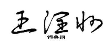 曾慶福王潤州草書個性簽名怎么寫