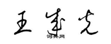 梁錦英王成光草書個性簽名怎么寫