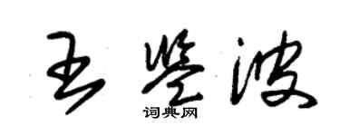 朱錫榮王鑑波草書個性簽名怎么寫