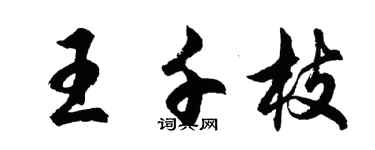 胡問遂王千枝行書個性簽名怎么寫