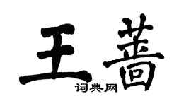 翁闓運王薔楷書個性簽名怎么寫