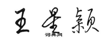 駱恆光王星穎行書個性簽名怎么寫