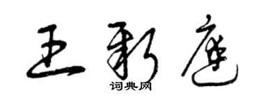 曾慶福王新庭草書個性簽名怎么寫