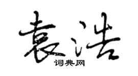 曾慶福袁浩行書個性簽名怎么寫