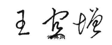 駱恆光王宜增草書個性簽名怎么寫