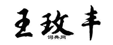 胡問遂王玫豐行書個性簽名怎么寫