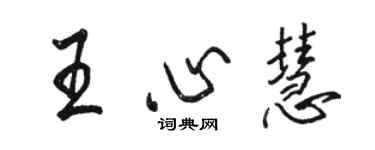 駱恆光王心慧行書個性簽名怎么寫