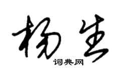 朱錫榮楊生草書個性簽名怎么寫