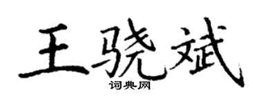 丁謙王驍斌楷書個性簽名怎么寫
