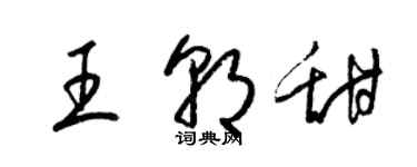 梁錦英王朝甜草書個性簽名怎么寫