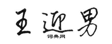 駱恆光王迎男行書個性簽名怎么寫