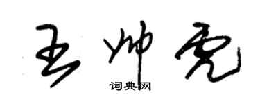 朱錫榮王帥虎草書個性簽名怎么寫