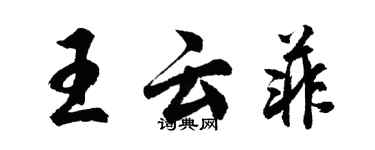 胡問遂王雲菲行書個性簽名怎么寫